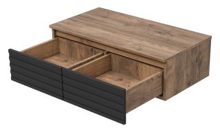 Консоль подвесная под раковину Brevita Dakota DAK-009080-19-022Я 80см дуб Галифакс олово/чёрный